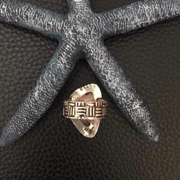 Handmade Sterling Silver & Rhodochrosite ring! Sz 7 Stamped 925 OOAK - Picture 3 of 5